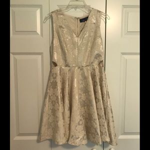 NEW Cream/gold dress size M